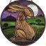 Celtic hare stained glass
