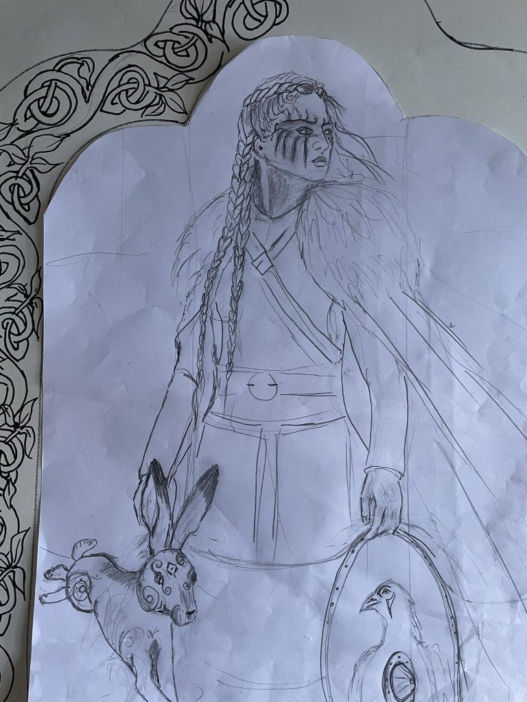 ARTWORK before stained glass drawing
