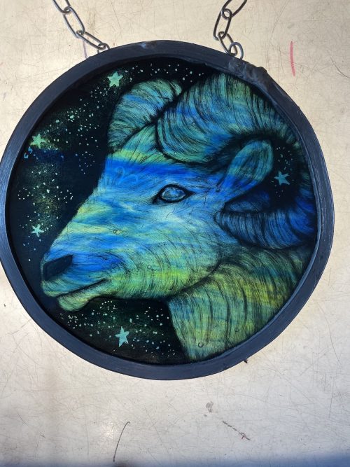 Ram Zodiac Star Signs Stained Glass