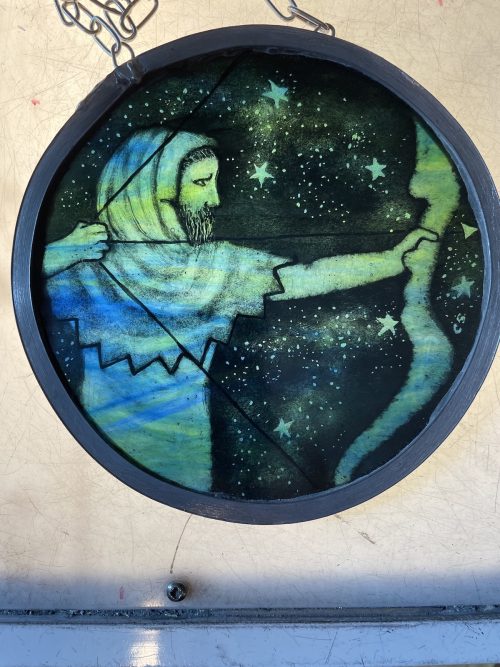 Sagittarius Zodiac Star Signs Stained Glass