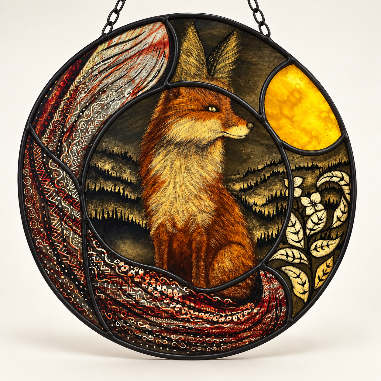 bespoke round stained glass panels for gifts
