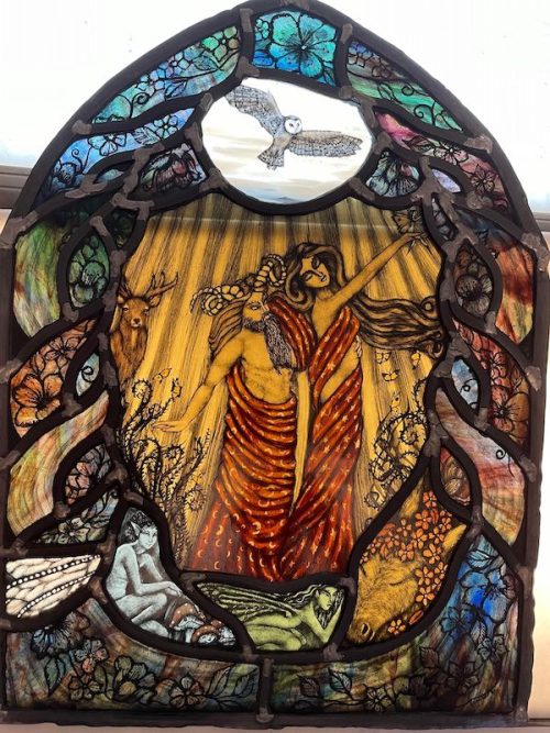 midsummer night's dream oberon and titania in stained glass