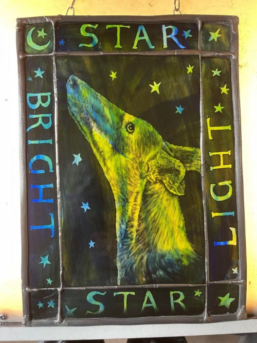star light, star bright stained glass panel