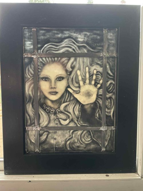 wuthering heights stained glass panel commission